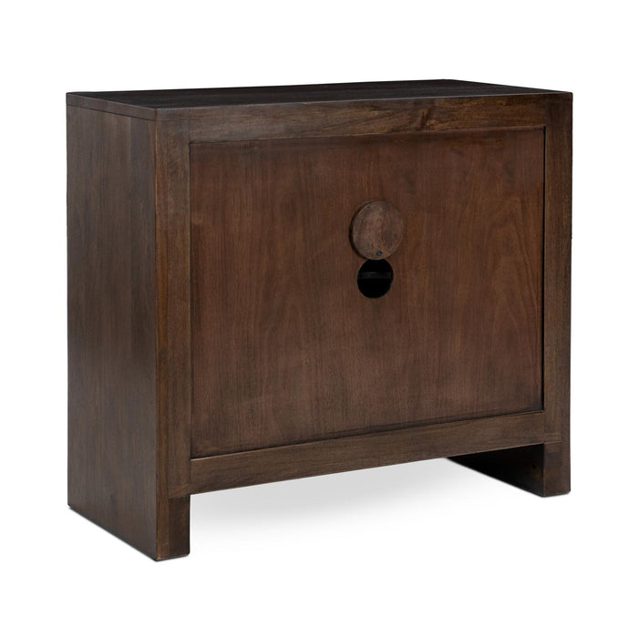 Classic Home - Ledro Solid Wood 2Dr Cabinet in Dark Brown - 52011018 - GreatFurnitureDeal