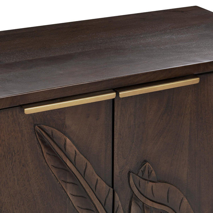 Classic Home - Ledro Solid Wood 2Dr Cabinet in Dark Brown - 52011018 - GreatFurnitureDeal