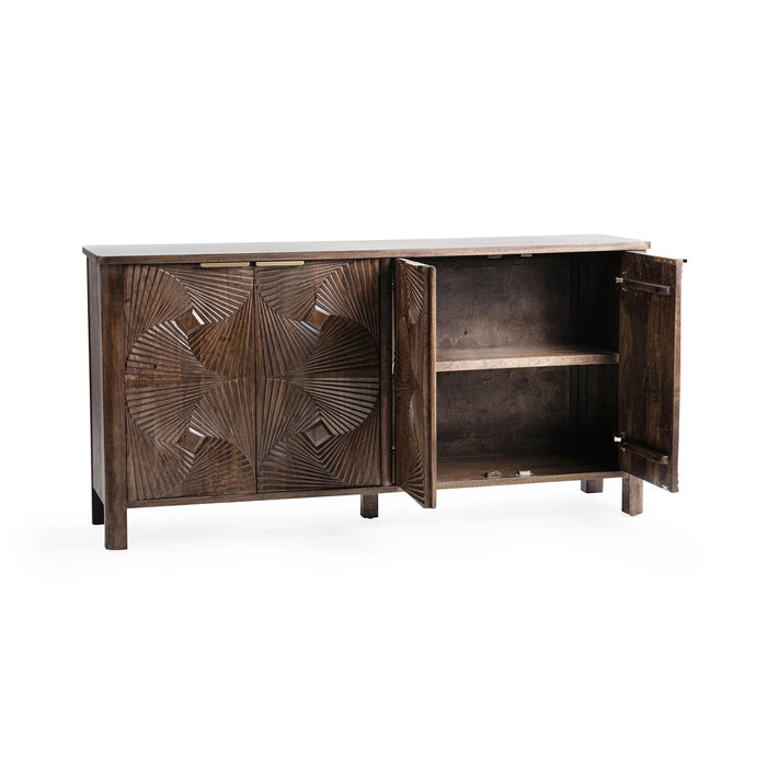 Classic Home - Lina 4 Door Cabinet in Kona Brown - 52011032