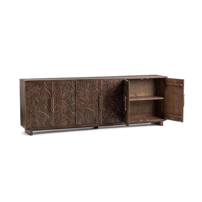 Classic Home - Albero 6 Door Cabinet in Kona Brown - 52011071
