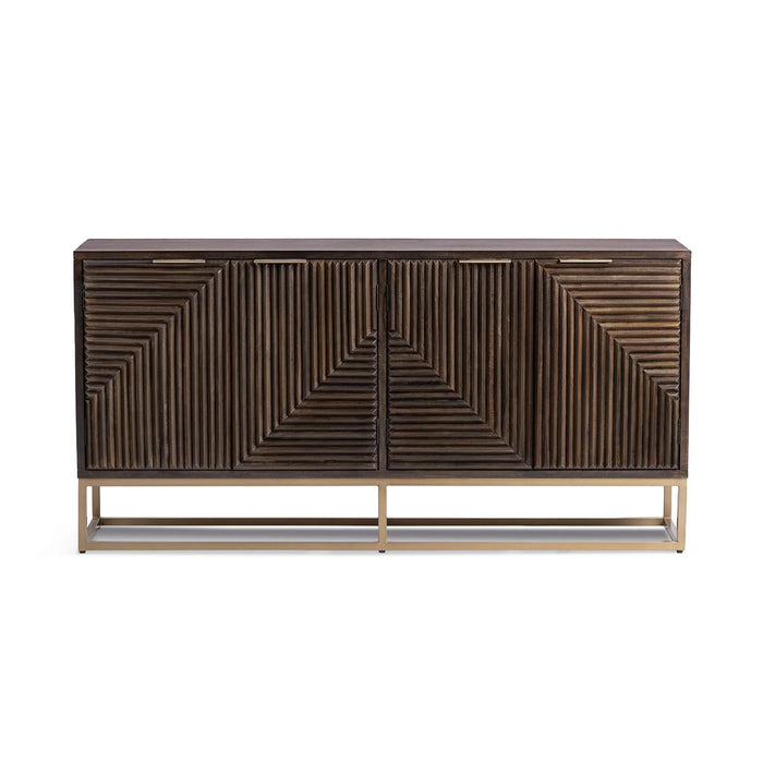 Classic Home - Flint s 4 Door Cabinet in Dark Brown - 52011081