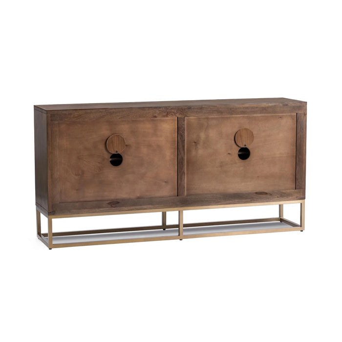 Classic Home - Flint s 4 Door Cabinet in Dark Brown - 52011081