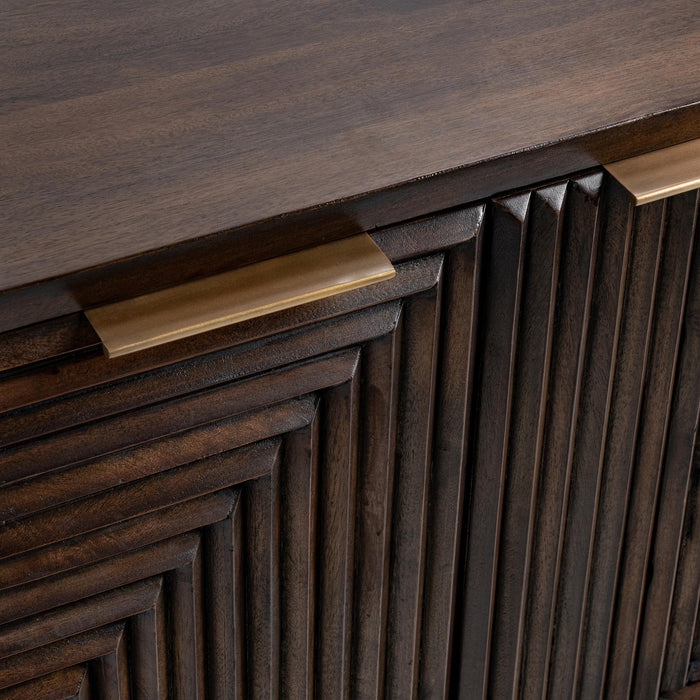 Classic Home - Flint s 4 Door Cabinet in Dark Brown - 52011081