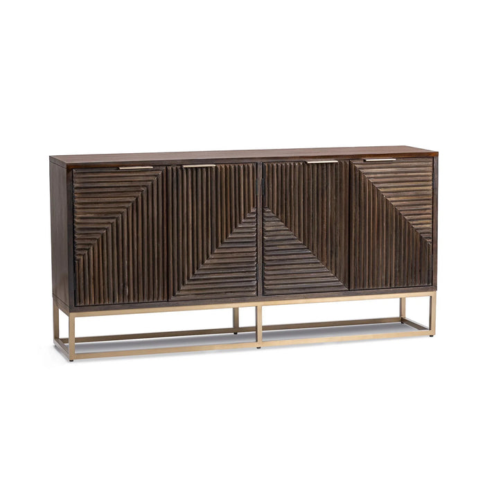 Classic Home - Flint s 4 Door Cabinet in Dark Brown - 52011081
