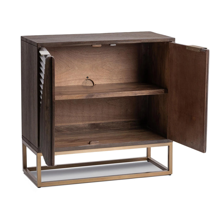 Classic Home - Flint s 2 Door Cabinet in Dark Brown - 52011083