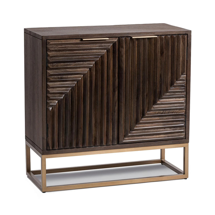 Classic Home - Flint s 2 Door Cabinet in Dark Brown - 52011083