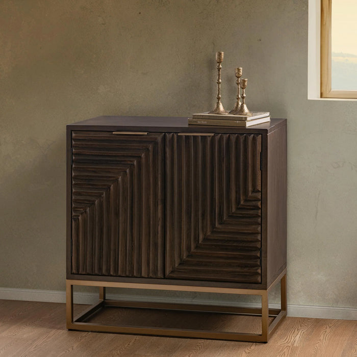 Classic Home - Flint s 2 Door Cabinet in Dark Brown - 52011083