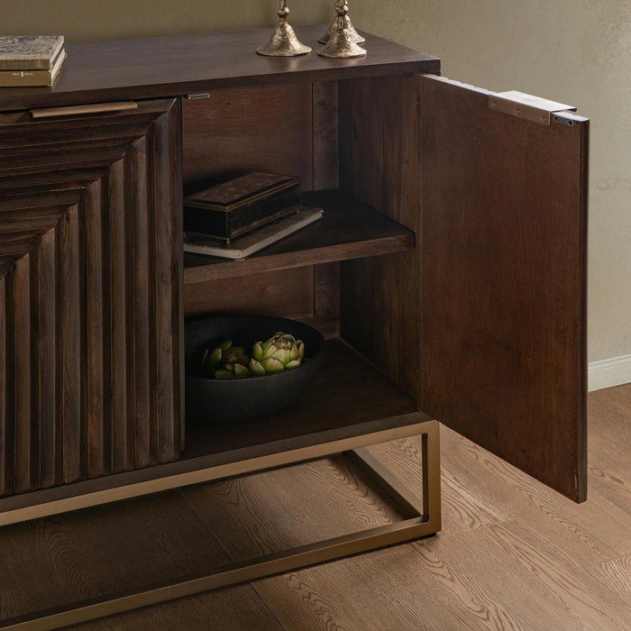 Classic Home - Flint s 2 Door Cabinet in Dark Brown - 52011083
