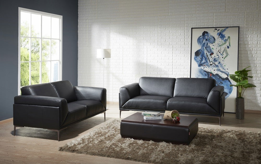 J&M Furniture - Knight Black 4 Piece Living Room Set - 182491-SLCO-BLK