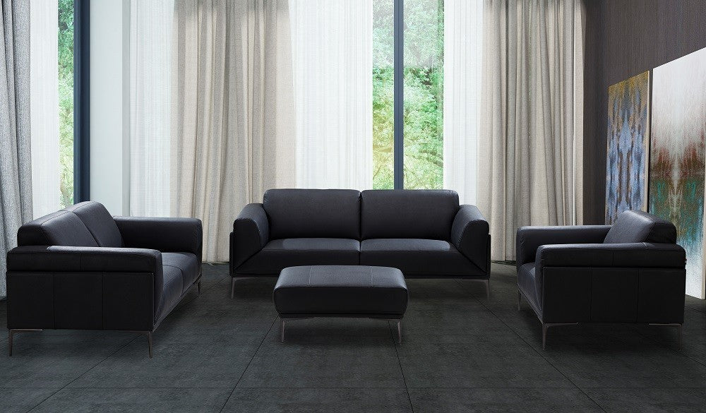 J&M Furniture - Knight Black 2 Piece Sofa Set - 182491-SL-BLK