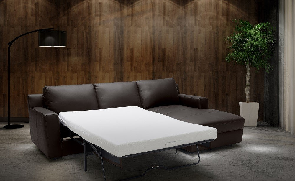 J&M Furniture - Taylor Premium Leather RHF Sectional Sofa in Brown - 18244-RHF