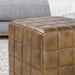 Classic Home Furniture - Carlo Leather 18" Square Ottoman Antique Brown - 53001964 - GreatFurnitureDeal