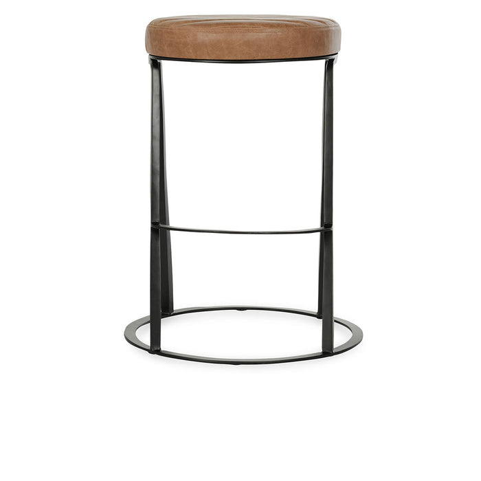 Classic Home Furniture - Sawyer Leather 26" Counter Stool Chestnut Brown - 53001973 - GreatFurnitureDeal