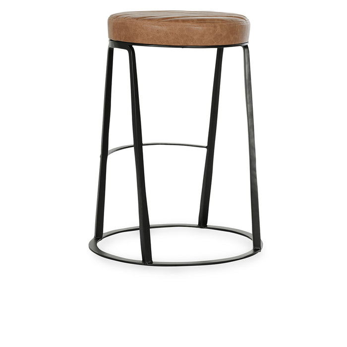 Classic Home Furniture - Sawyer Leather 26" Counter Stool Chestnut Brown - 53001973 - GreatFurnitureDeal