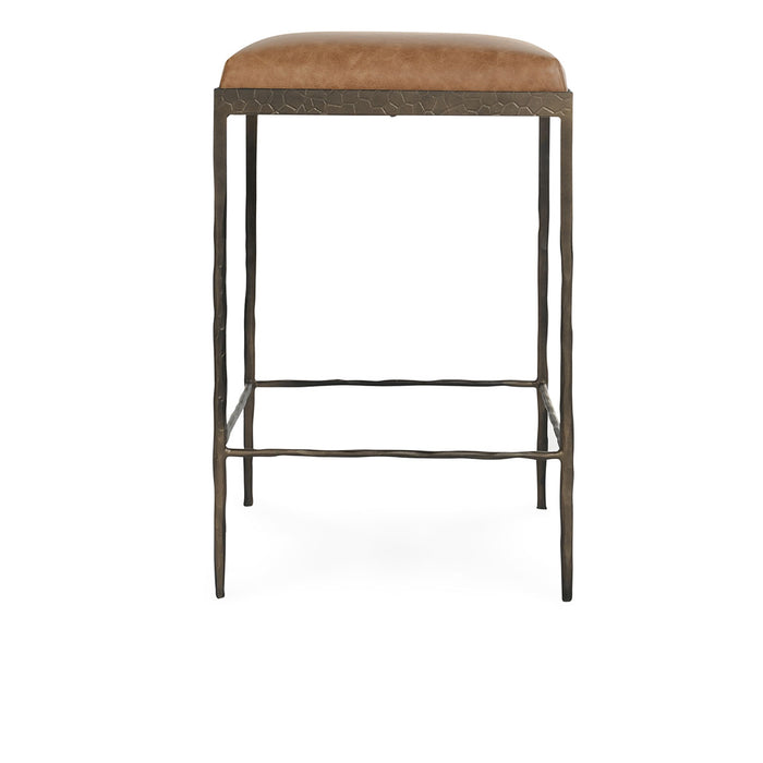 Classic Home Furniture - Bose Leather 26" Counter Stool Chestnut Brown - 53002006