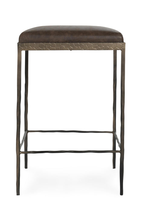 Classic Home - Bose 26" Top Grain Leather Counter Stool in Coco Brown - 53002007 - GreatFurnitureDeal