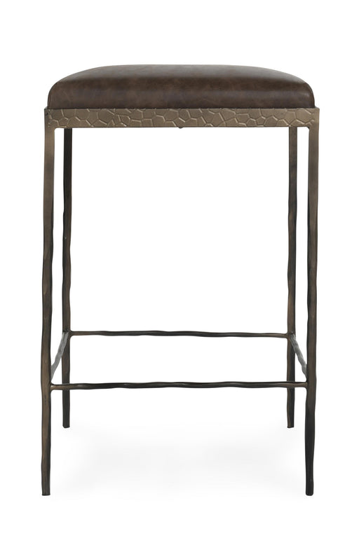 Classic Home - Bose 26" Top Grain Leather Counter Stool in Coco Brown - 53002007 - GreatFurnitureDeal