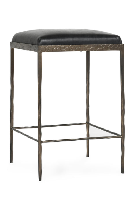 Classic Home - Bose 26" Top Grain Leather Counter Stool in Onyx Black - 53002008 - GreatFurnitureDeal