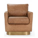 Classic Home - Lathe Leather and Hide Accent Chair in Chestnut - 53002009 - GreatFurnitureDeal