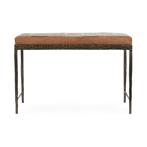 Classic Home - Malo Leather Bench - Chestnut - 53002013 - GreatFurnitureDeal