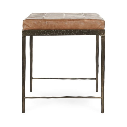 Classic Home - Malo Leather Bench - Chestnut - 53002013 - GreatFurnitureDeal