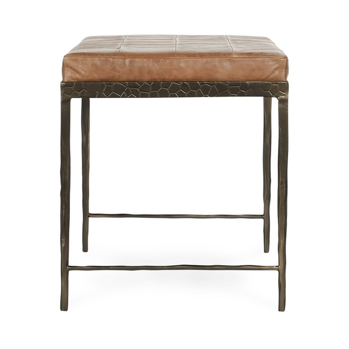 Classic Home - Malo Leather Bench - Chestnut - 53002013 - GreatFurnitureDeal