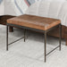 Classic Home Furniture - Malo Leather 28" Bench Chestnut - 53002013 - GreatFurnitureDeal