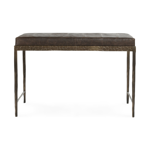 Classic Home - Malo Leather Bench - Cocoa Brown - 53002014 - GreatFurnitureDeal