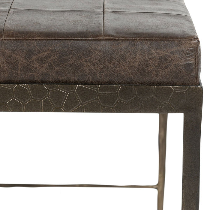 Classic Home - Malo Leather Bench - Cocoa Brown - 53002014 - GreatFurnitureDeal