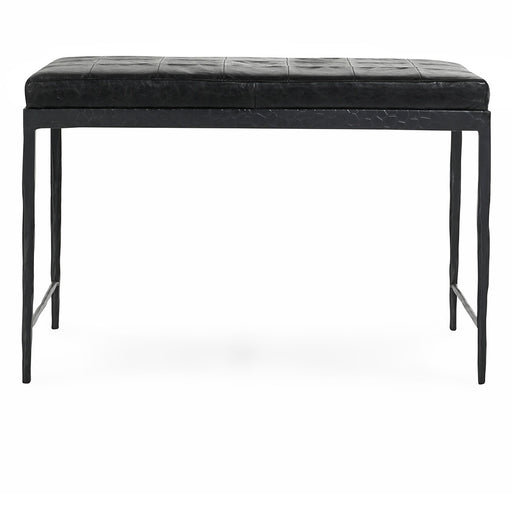 Classic Home Furniture - Malo Leather 28" Bench Onyx Black - 53002015 - GreatFurnitureDeal