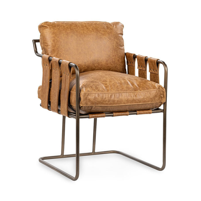 Classic Home - Strapling Leather Dining Chair - 53002061 - GreatFurnitureDeal