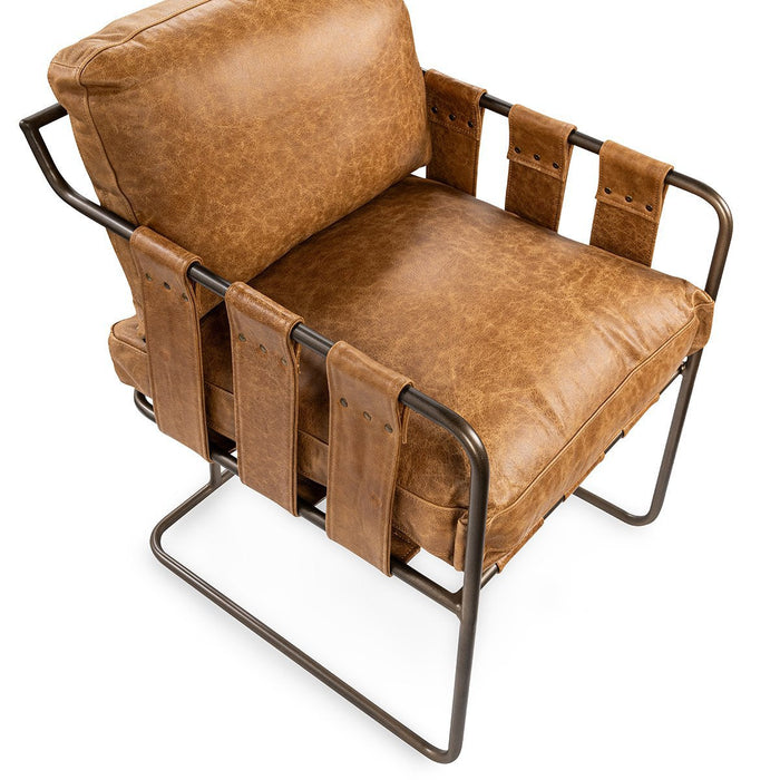 Classic Home - Strapling Leather Dining Chair - 53002061 - GreatFurnitureDeal