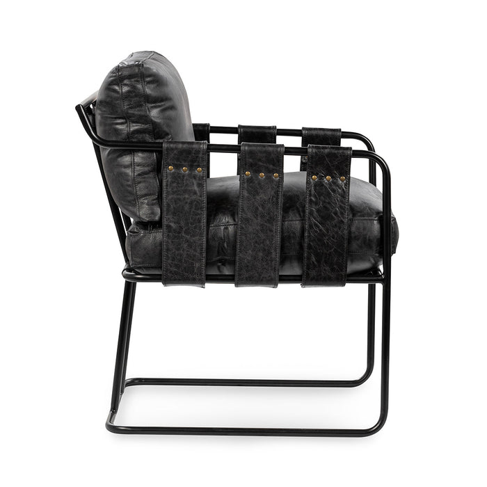 Classic Home - Strapling Leather Dining Chair - 53002062 - GreatFurnitureDeal