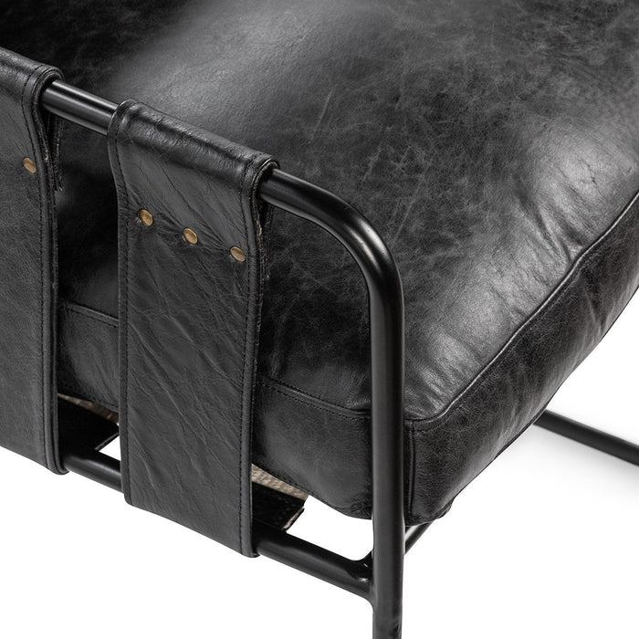 Classic Home - Strapling Leather Dining Chair - 53002062 - GreatFurnitureDeal