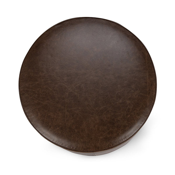 Classic Home - Clair Leather Round End Table - 53002064 - GreatFurnitureDeal