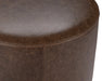 Classic Home - Clair 20" Round Ottoman in Cocoa Brown - 53002064 - GreatFurnitureDeal