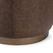 Classic Home - Clair 20" Round Ottoman in Cocoa Brown - 53002064 - GreatFurnitureDeal