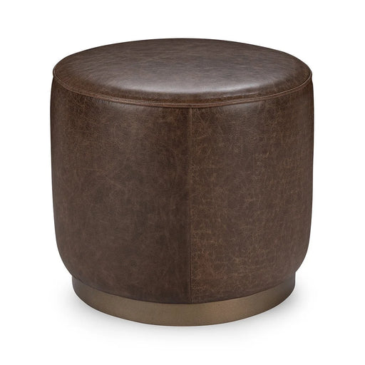Classic Home - Clair 20" Round Ottoman in Cocoa Brown - 53002064 - GreatFurnitureDeal