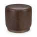 Classic Home - Clair 20" Round Ottoman in Cocoa Brown - 53002064 - GreatFurnitureDeal