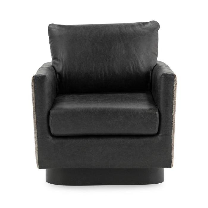 Classic Home - Lathe Swivel Chair in Onyx Black - 53002067 - GreatFurnitureDeal