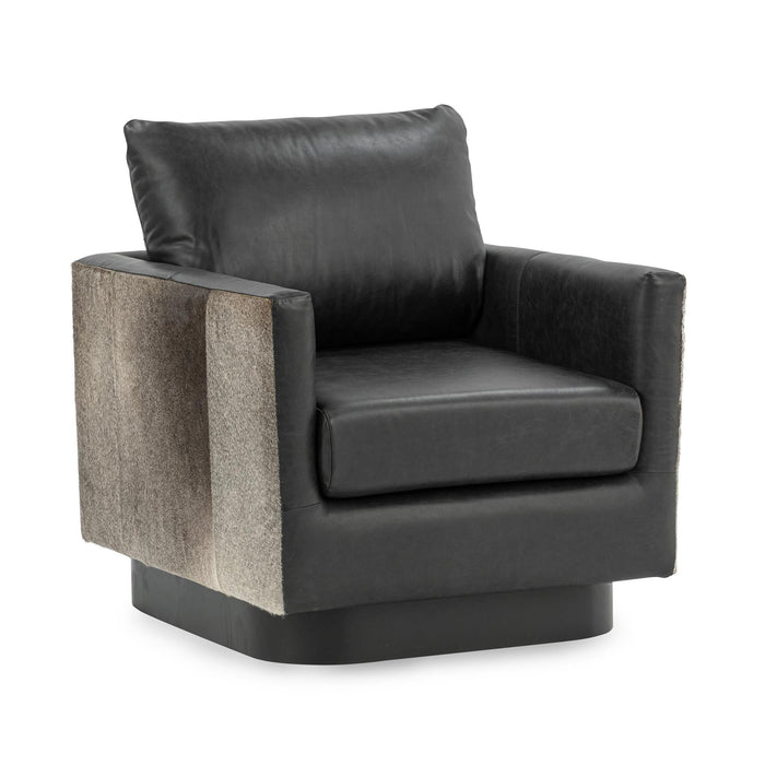 Classic Home - Lathe Swivel Chair in Onyx Black - 53002067 - GreatFurnitureDeal