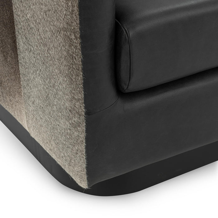Classic Home - Lathe Swivel Chair in Onyx Black - 53002067 - GreatFurnitureDeal
