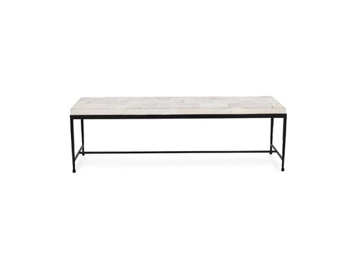 Classic Home - Achen Hide 60" Bench in Ivory - 53002071 - GreatFurnitureDeal