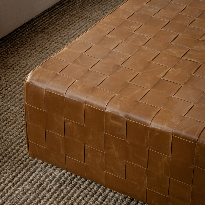 Classic Home - Aristo Leather Square Cocktail Ottoman - 53002094 - GreatFurnitureDeal