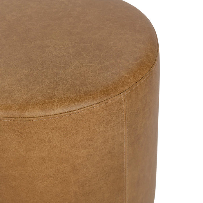 Classic Home - Millo 18" Round Ottoman in Sedona Brown - 53002098 - GreatFurnitureDeal