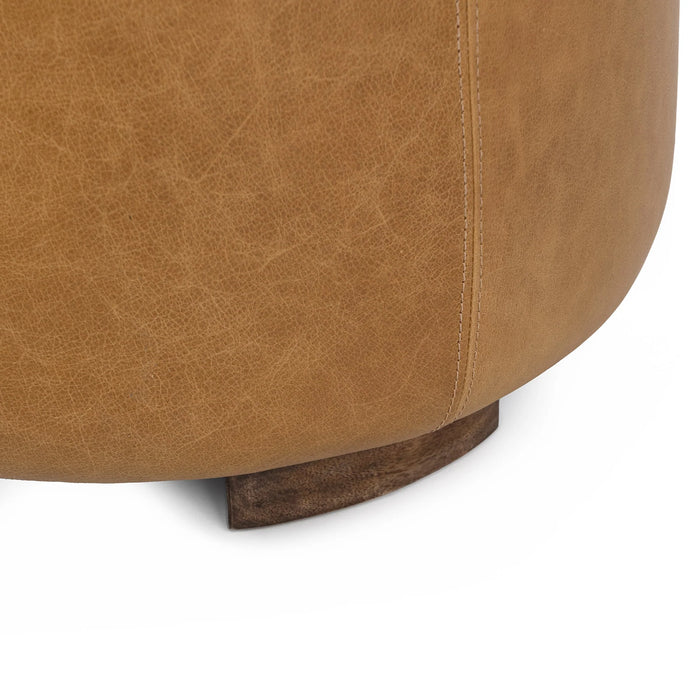 Classic Home - Millo 18" Round Ottoman in Sedona Brown - 53002098 - GreatFurnitureDeal