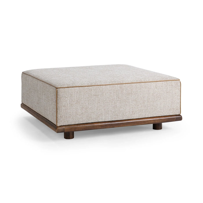 Classic Home - Ellerie 40" Square Ottoman in Latte - 53002137 - GreatFurnitureDeal