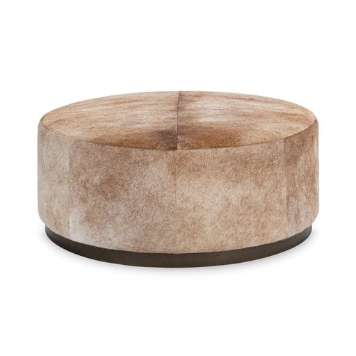 Classic Home - Andre Round Ottoman in Canyon Dust - 53002138 - GreatFurnitureDeal