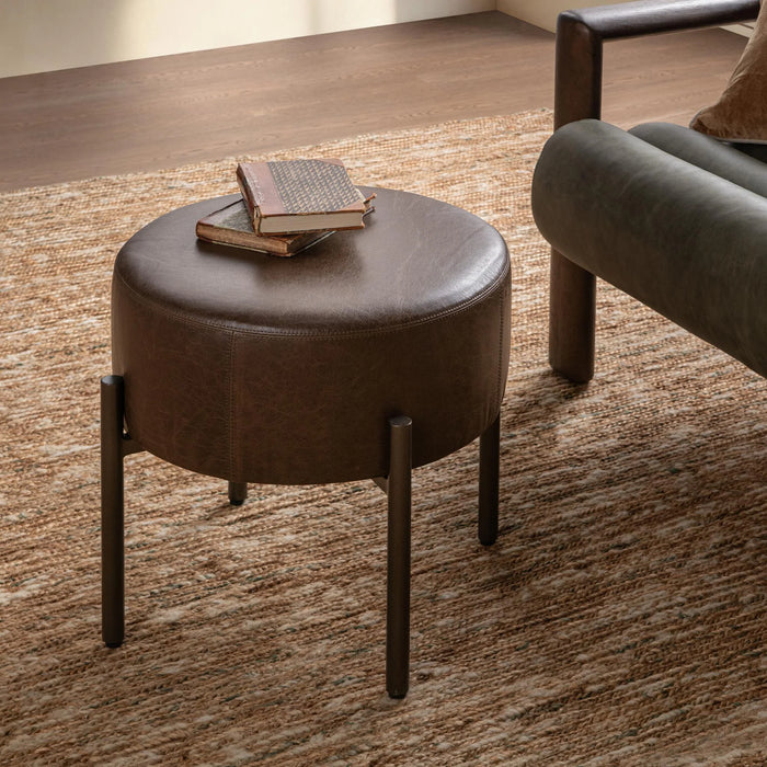 Classic Home - Aimie Accent Stool in Cocoa Brown - 53002145 - GreatFurnitureDeal