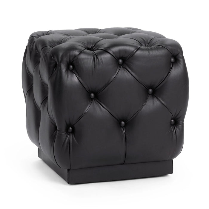 Classic Home - Briar 18" Square Ottoman in Midnight Raven - 53002166 - GreatFurnitureDeal